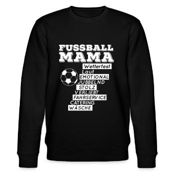 Fußball MAMA GESCHENKIDEE GEBURTSTAG - Stanley/Stella Unisex Bio-Sweatshirt CHANGER  - Schwarz - Vorne - Nik (191cm) & Marisol (170cm)