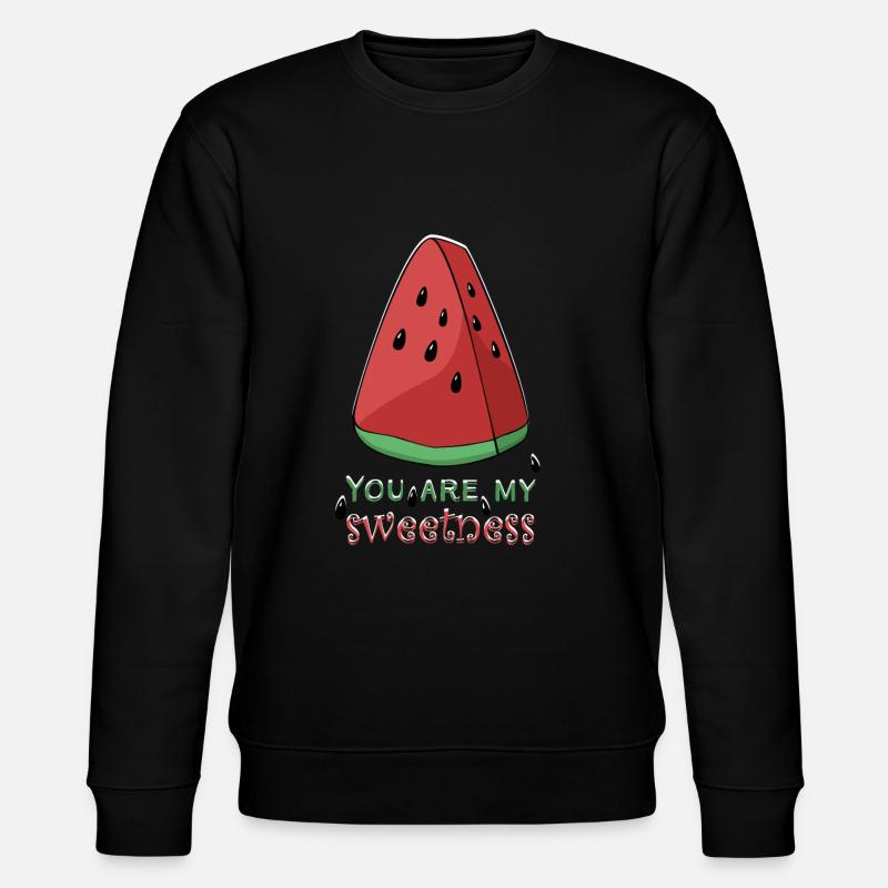 Melone Wassermelone Sommer urlaub - Stanley/Stella Unisex Bio-Sweatshirt CHANGER  - Schwarz