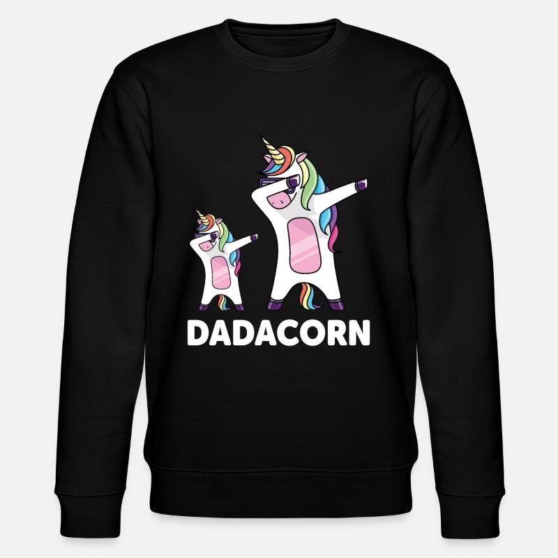 Cadeau de conte de fées de Licorne papa - Sweat bio CHANGER Stanley/Stella Unisexe - noir
