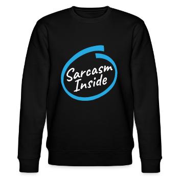 Nerdy Sarcasm Inside Humor - Stanley/Stella Unisex Bio-Sweatshirt CHANGER  - Schwarz - Vorne - Nik (191cm) & Marisol (170cm)