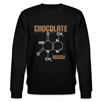 Schokoladen Formel - Schokolade Geschenk - Stanley/Stella Unisex Bio-Sweatshirt CHANGER  - Schwarz - Vorne - Nik (191cm) & Marisol (170cm)