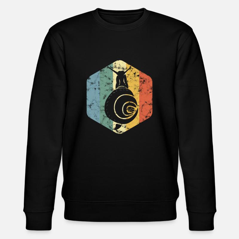 Cool snail shell snail gift - Stanley/Stella CHANGER Unisex Organic Sweatshirt - black