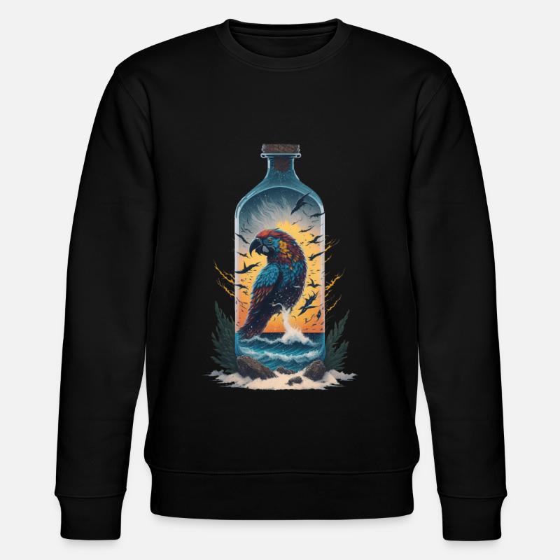 Bouteille de perroquet - Sweat bio CHANGER Stanley/Stella Unisexe - noir