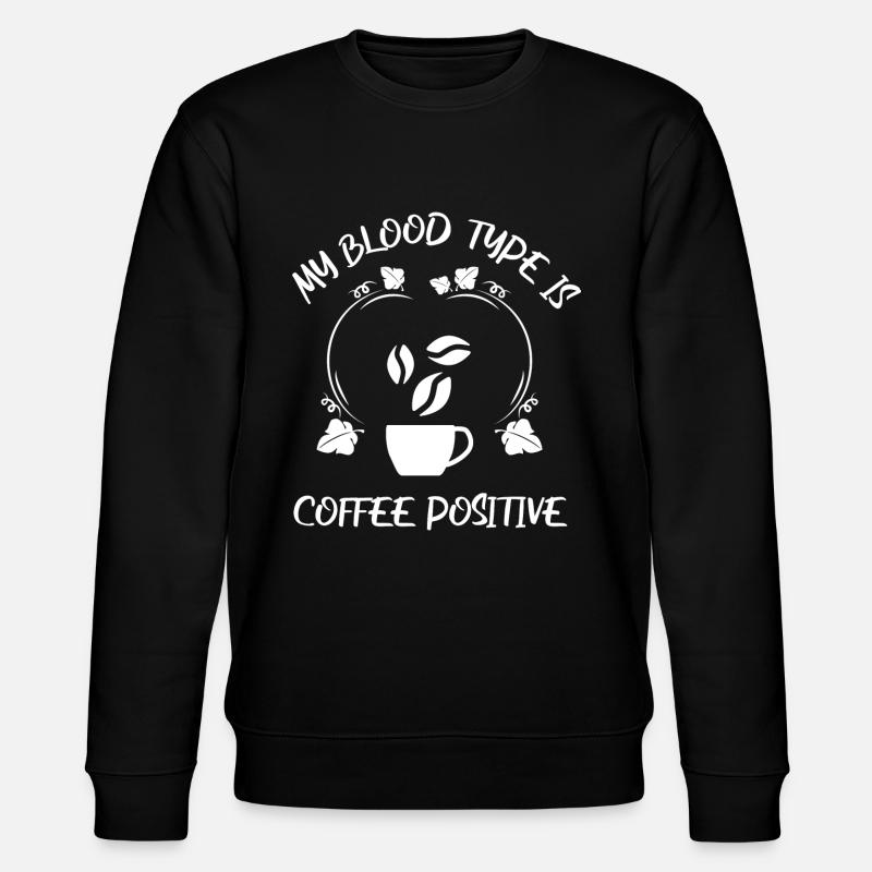 Kaffee Espresso Käffchen - Stanley/Stella Unisex Bio-Sweatshirt CHANGER  - Schwarz