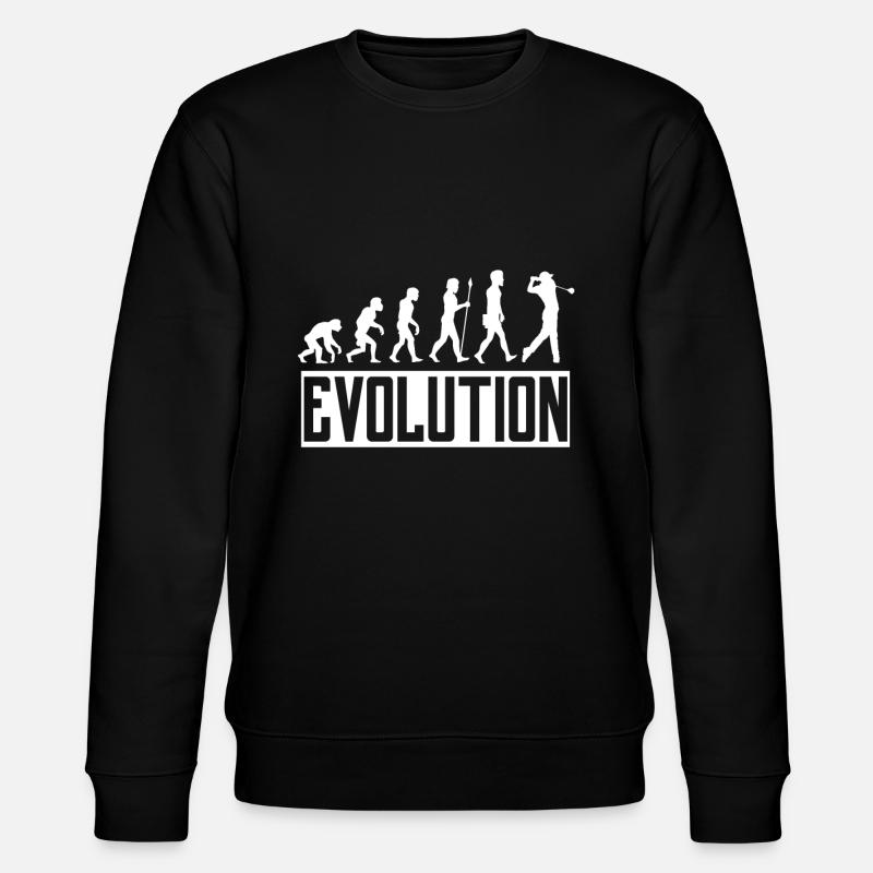 Golf Evolution Golfer Golfspieler - Stanley/Stella Unisex Bio-Sweatshirt CHANGER  - Schwarz