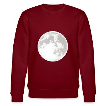Lunar Mond Moon Galaxy Universum - Stanley/Stella Unisex Bio-Sweatshirt CHANGER  - Burgunderrot - Vorne - Nik (191cm) & Marisol (170cm)