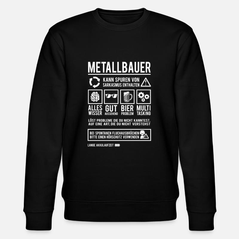 Metallbauer Handwerker Metallbau Schweißer - Stanley/Stella Unisex Bio-Sweatshirt CHANGER  - Schwarz