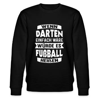 Darts Sport Dartspieler Darten Dart - Stanley/Stella Unisex Bio-Sweatshirt CHANGER  - Schwarz - Vorne - Nik (191cm) & Marisol (170cm)