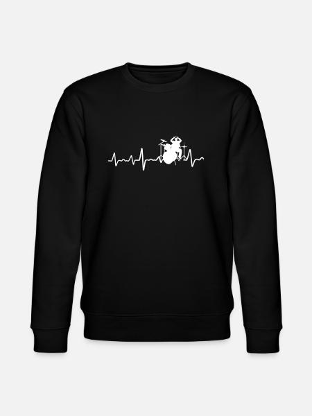 Drums Heartbeat Drummer Drummer - Stanley/Stella CHANGER Unisex Organic Sweatshirt - black