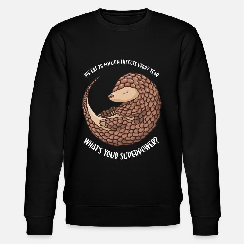 What's Your Superpower? Pangolin - Stanley/Stella CHANGER Unisex Organic Sweatshirt - black