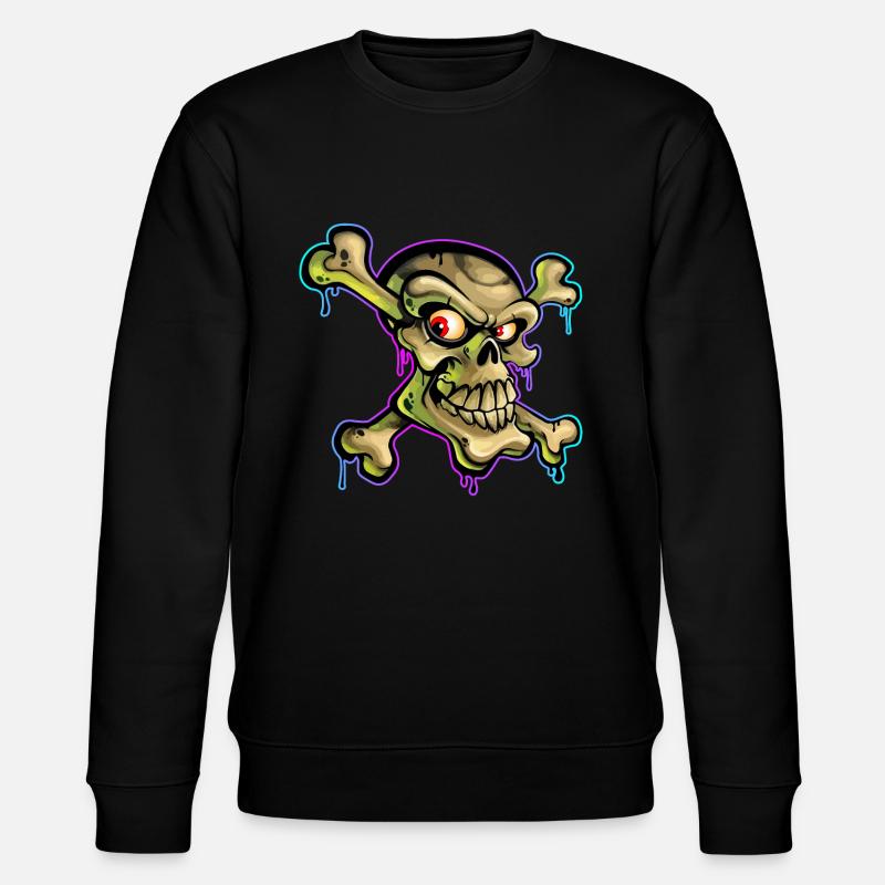 Pirate Crâne Cartoon Graffiti - Sweat bio CHANGER Stanley/Stella Unisexe - noir