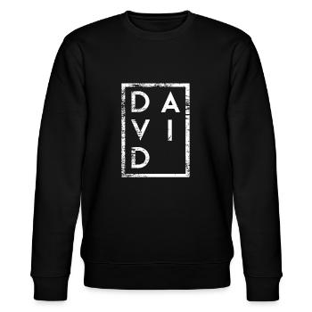 David Minimalismus - Stanley/Stella Unisex Bio-Sweatshirt CHANGER  - Schwarz - Vorne - Nik (191cm) & Marisol (170cm)