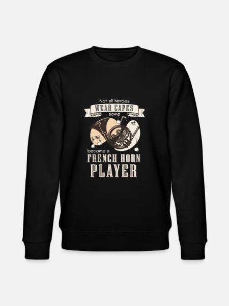Niet alle helden dragen een cape, Waldhorn. - Stanley/Stella Uniseks bio-sweatshirt CHANGER  - zwart