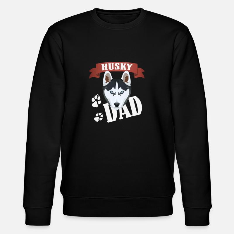 Husky Dad, Hundepapa - Stanley/Stella Unisex Bio-Sweatshirt CHANGER  - Schwarz
