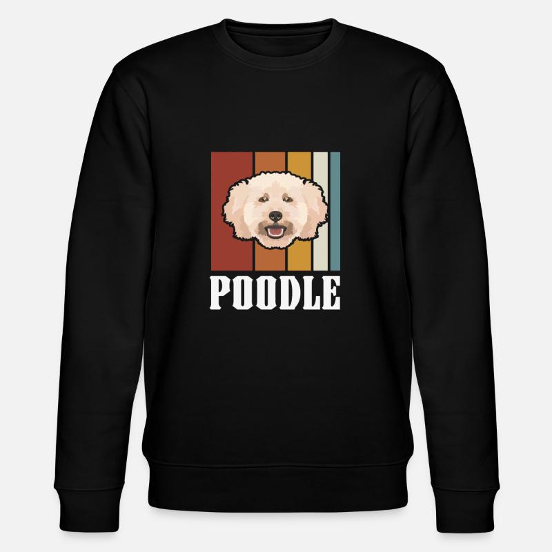 Smiling dwarf poodle retro - Stanley/Stella CHANGER Unisex Organic Sweatshirt - black