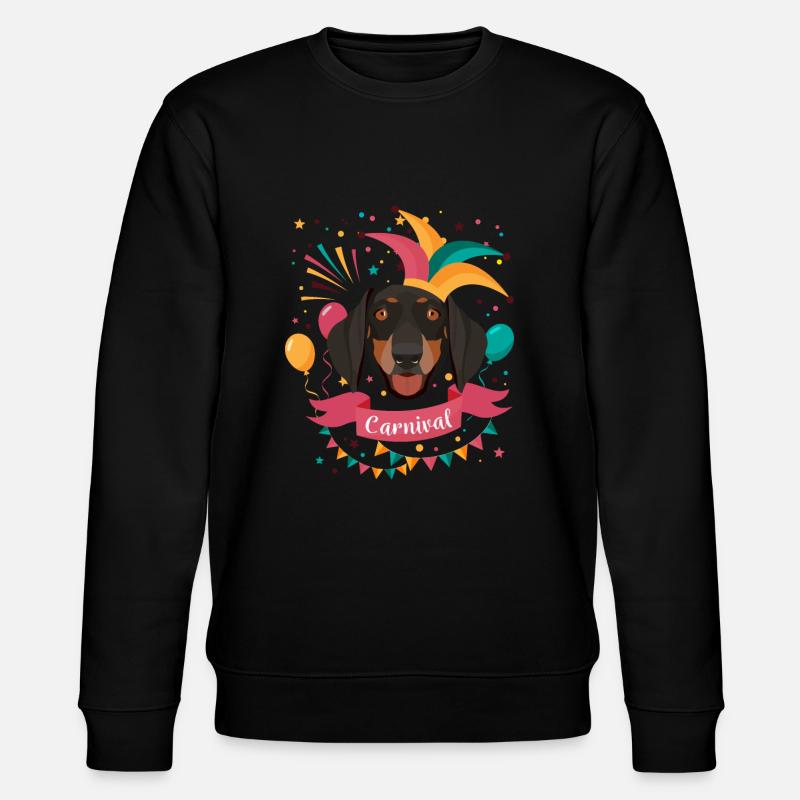Dackel Karneval Fasching - Stanley/Stella Unisex Bio-Sweatshirt CHANGER  - Schwarz