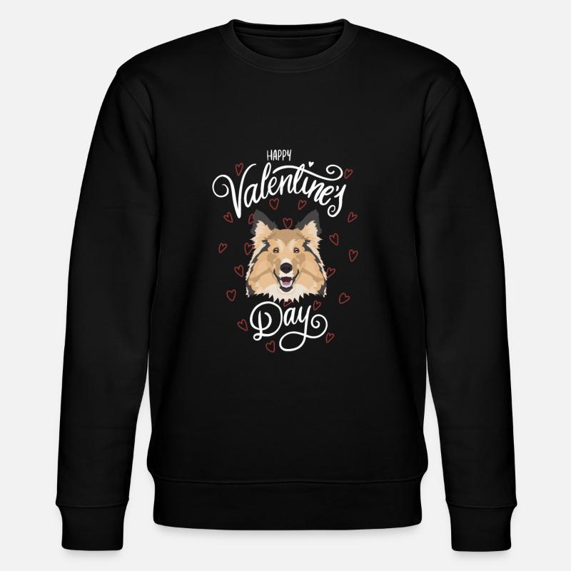 Saint-Valentin Shetland Sheepdog Sheltie - Sweat bio CHANGER Stanley/Stella Unisexe - noir
