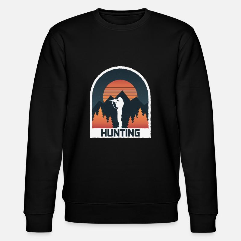 Jägerin, wundervolle Natur - Stanley/Stella Unisex Bio-Sweatshirt CHANGER - Schwarz