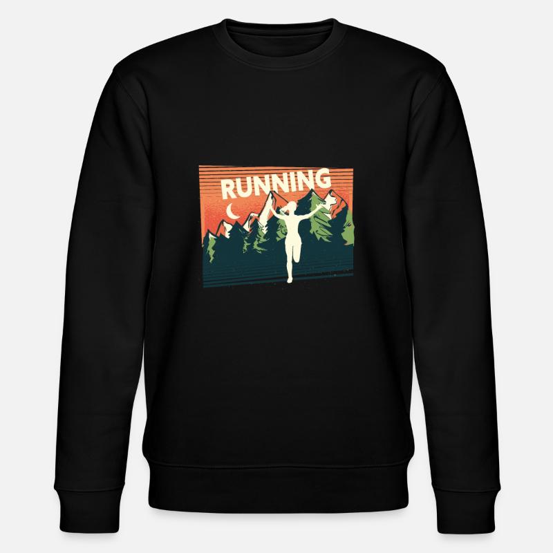 Marathon, coureur de trail running - Sweat bio CHANGER Stanley/Stella Unisexe - noir