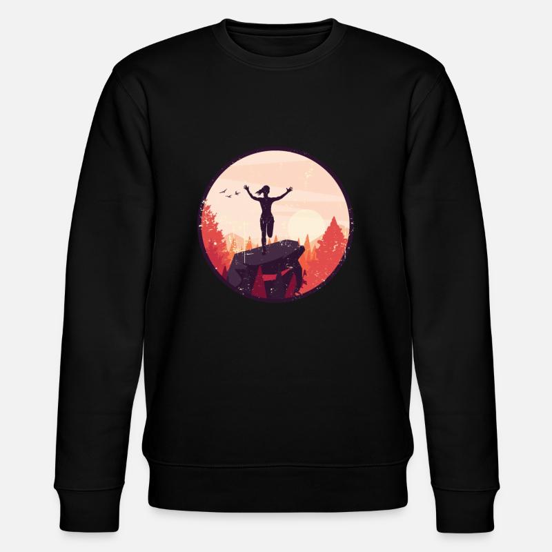 Marathon, Trailrunning Läuferin - Stanley/Stella Unisex Bio-Sweatshirt CHANGER - Schwarz