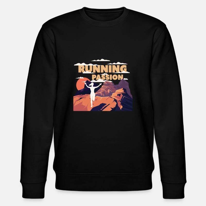 Marathon, Trailrunning Passion - Stanley/Stella Unisex Bio-Sweatshirt CHANGER  - Schwarz