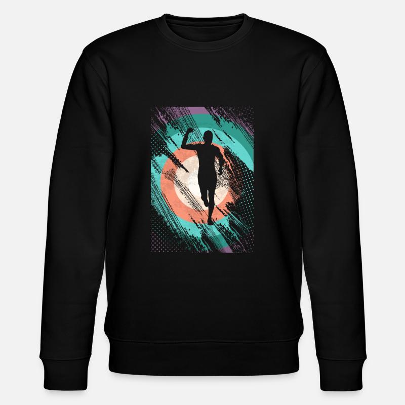 Retro Marathon, Trailrunning - Stanley/Stella Unisex Bio-Sweatshirt CHANGER  - Schwarz