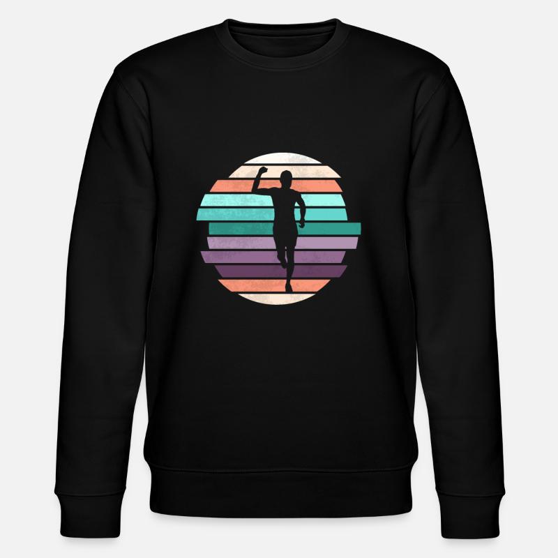 Retro Marathon, Trailrunning - Stanley/Stella Unisex Bio-Sweatshirt CHANGER  - Schwarz