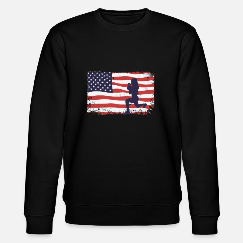 Drapeau américain HIIT - Sweat bio CHANGER Stanley/Stella Unisexe - noir