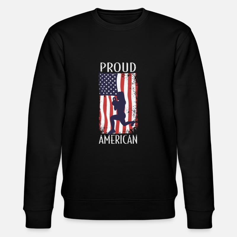 Drapeau américain HIIT - Sweat bio CHANGER Stanley/Stella Unisexe - noir