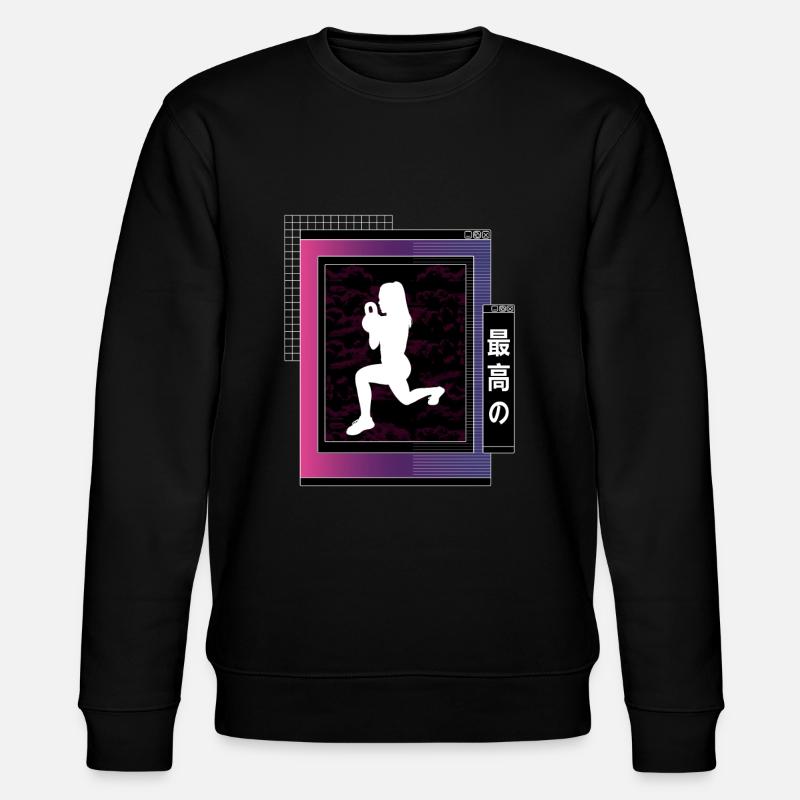 Vaporwave Metaverse HIIT - Stanley/Stella Unisex Bio-Sweatshirt CHANGER  - Schwarz