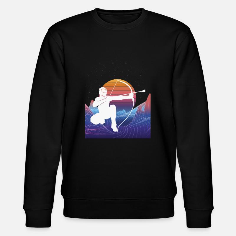 Balise fléchée Vaporwave - Sweat bio CHANGER Stanley/Stella Unisexe - noir