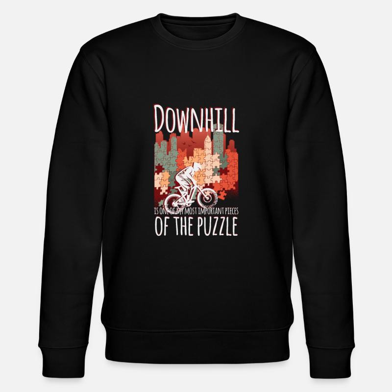 Downhill, das Puzzlestück - Stanley/Stella Unisex Bio-Sweatshirt CHANGER  - Schwarz