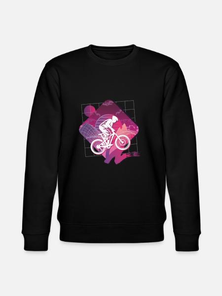 Vaporwave Downhill - Stanley/Stella CHANGER Unisex Organic Sweatshirt - black