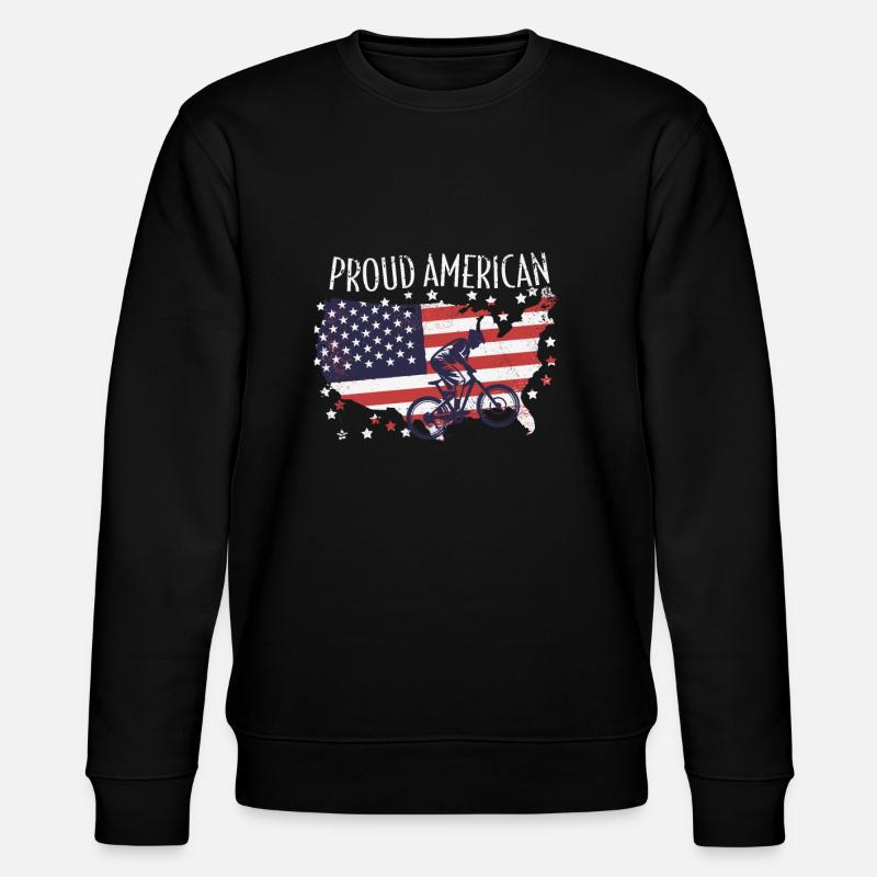 Drapeau américain Descente - Sweat bio CHANGER Stanley/Stella Unisexe - noir