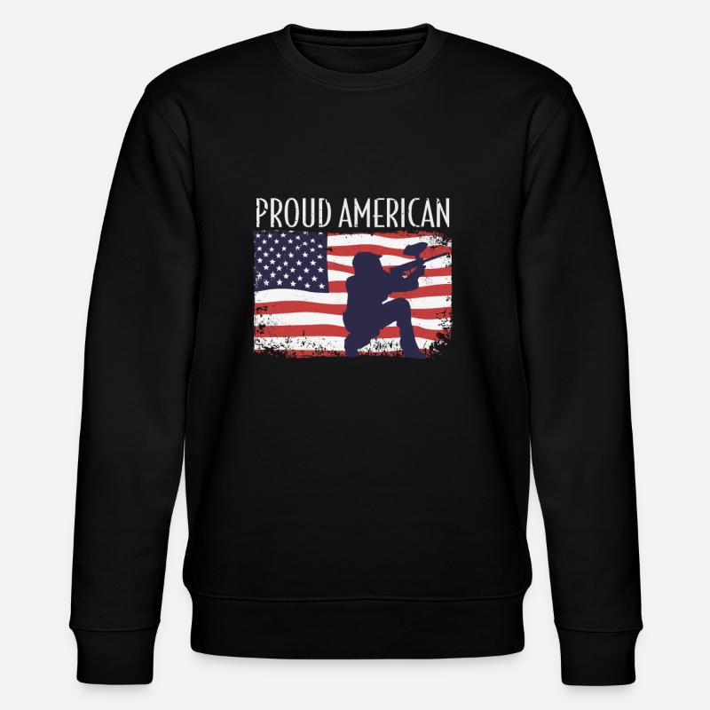 Drapeau américain Paintball - Sweat bio CHANGER Stanley/Stella Unisexe - noir