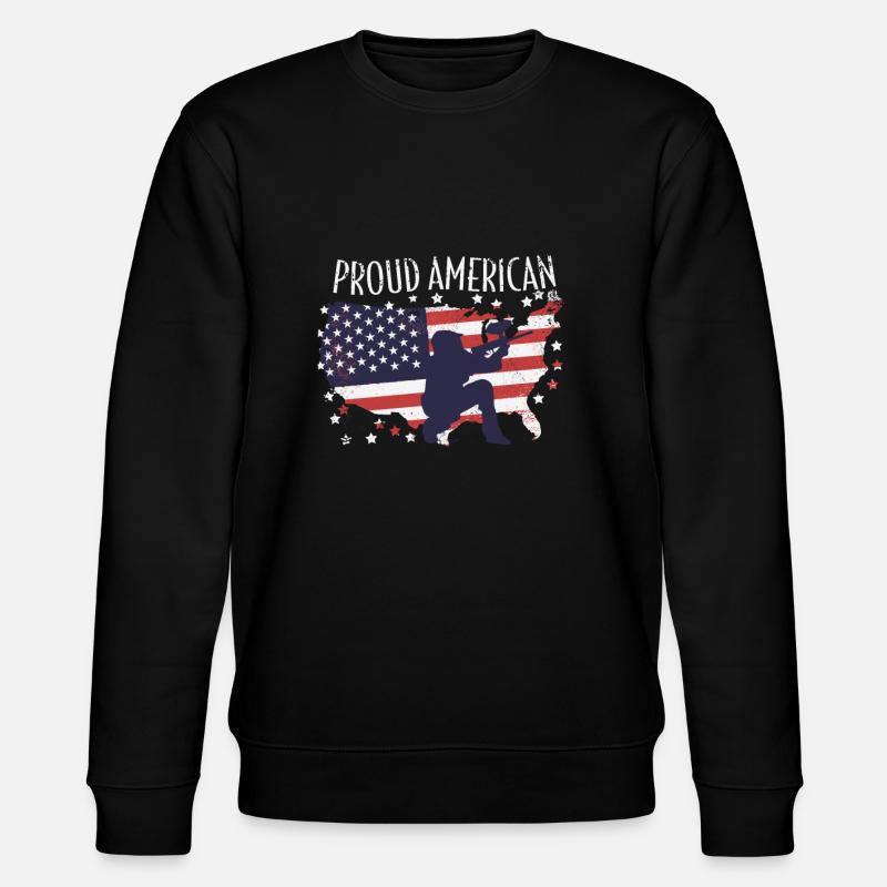 Drapeau américain Paintball - Sweat bio CHANGER Stanley/Stella Unisexe - noir