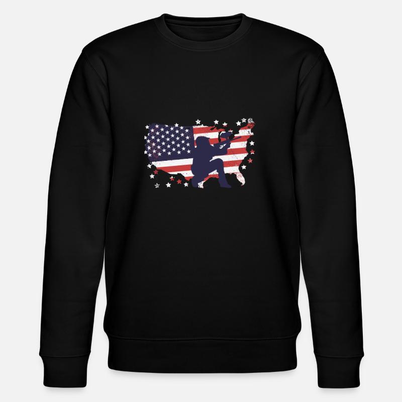 Drapeau américain Paintball - Sweat bio CHANGER Stanley/Stella Unisexe - noir