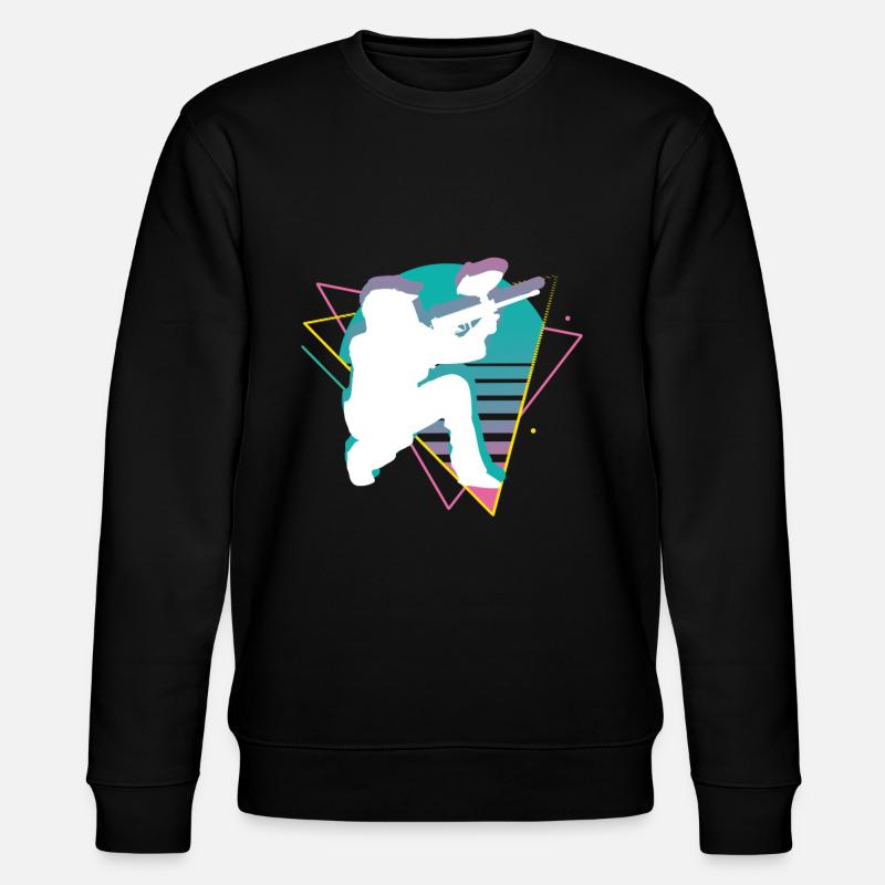 Vaporwave Paintball - Stanley/Stella Unisex Bio-Sweatshirt CHANGER  - Schwarz
