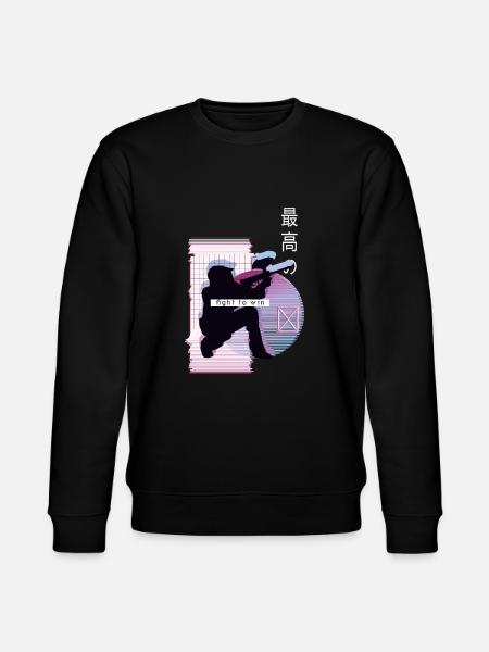 Vaporwave Metaverse Paintball - Stanley/Stella CHANGER Unisex Organic Sweatshirt - black