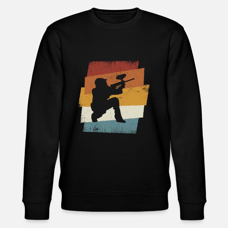 Retro Paintball - Stanley/Stella Unisex Bio-Sweatshirt CHANGER  - Schwarz