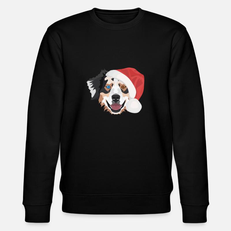 Australian Shepherd Merry Christmas - Stanley/Stella CHANGER Unisex Organic Sweatshirt - black