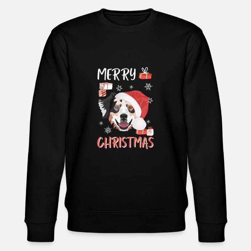 Berger australien Joyeux Noël - Sweat bio CHANGER Stanley/Stella Unisexe - noir