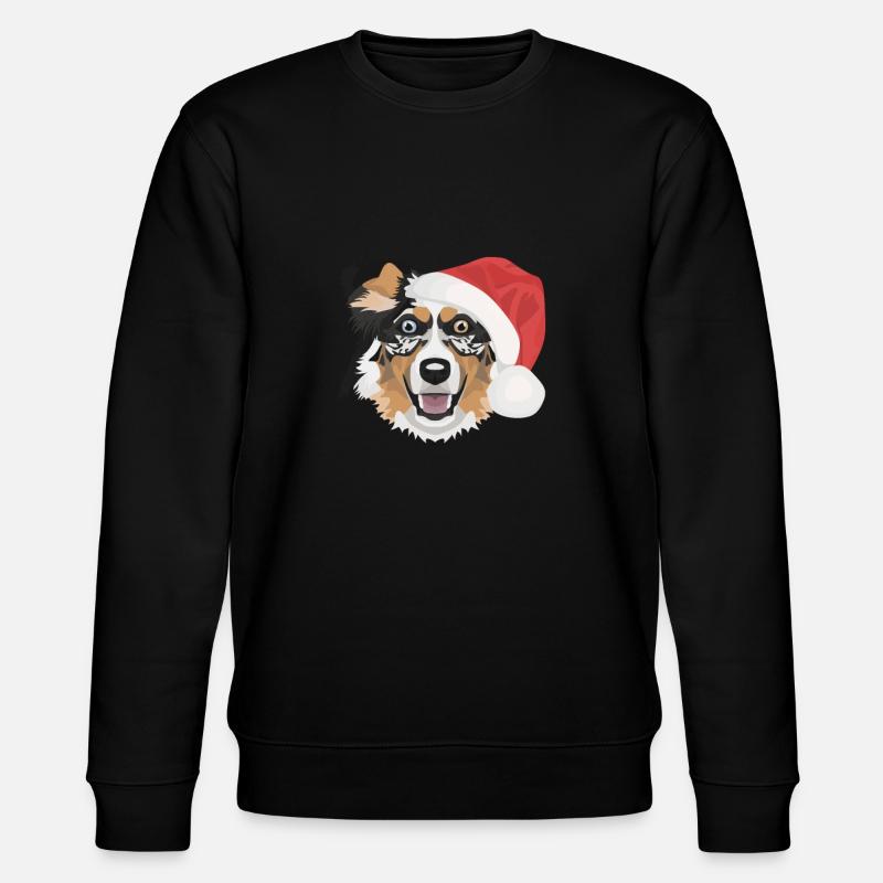 Australian Shepherd Merry Christmas - Stanley/Stella CHANGER Unisex Organic Sweatshirt - black