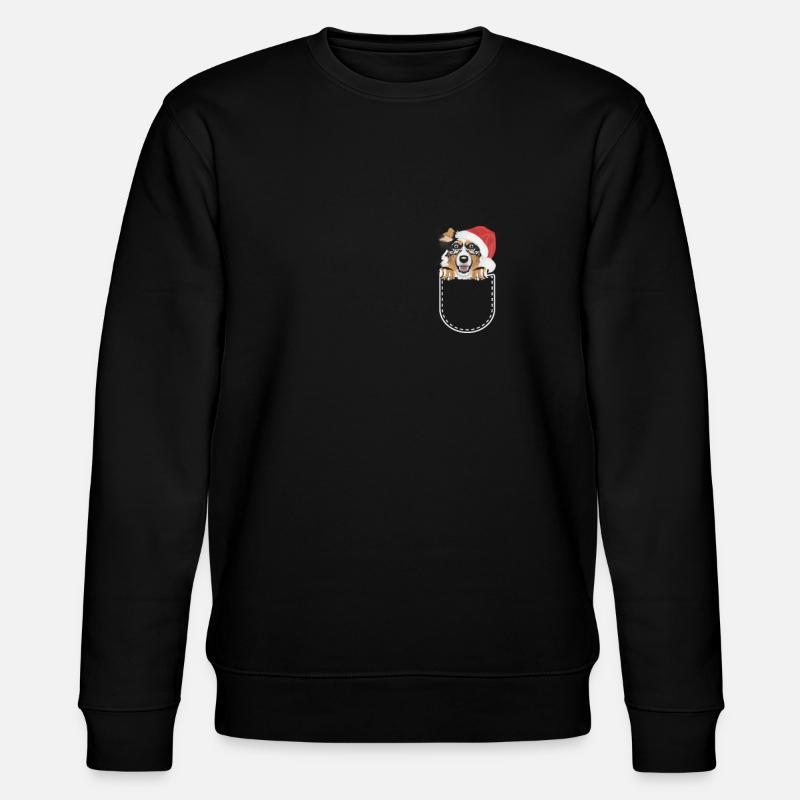 Australian Shepherd Merry Christmas - Stanley/Stella CHANGER Unisex Organic Sweatshirt - black