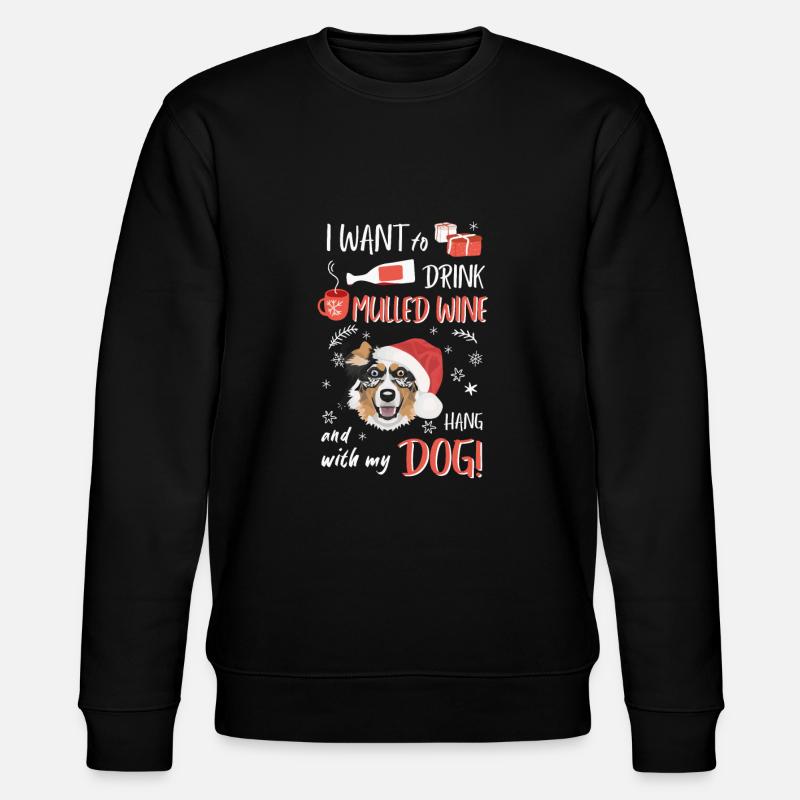 Berger australien Vin chaud Noël - Sweat bio CHANGER Stanley/Stella Unisexe - noir