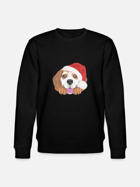 Beagle Merry Christmas - Stanley/Stella CHANGER Unisex Organic Sweatshirt - black
