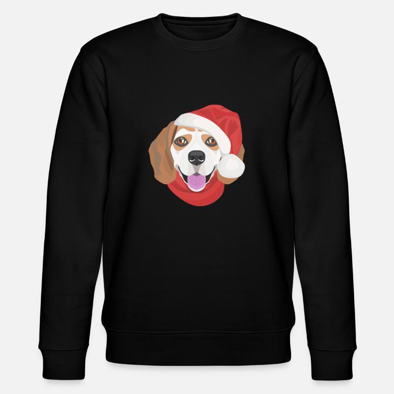 Beagle Merry Christmas - Stanley/Stella CHANGER Unisex Organic Sweatshirt - black