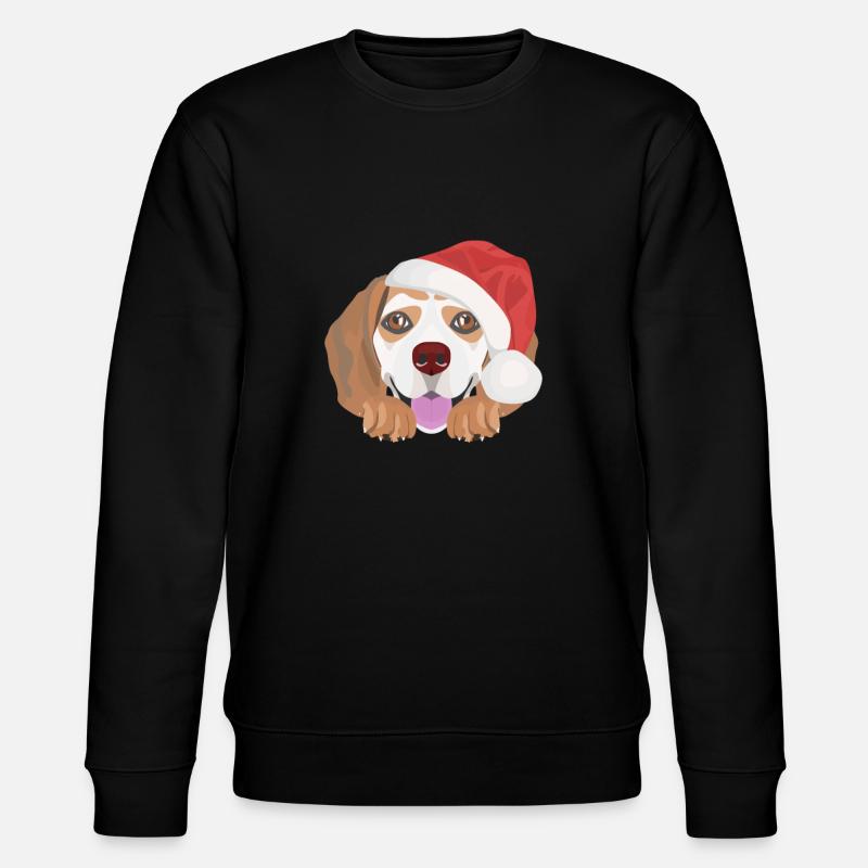 Beagle Merry Christmas - Stanley/Stella CHANGER Unisex Organic Sweatshirt - black