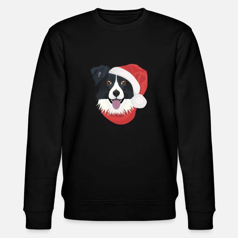Border Collie Joyeux Noël - Sweat bio CHANGER Stanley/Stella Unisexe - noir
