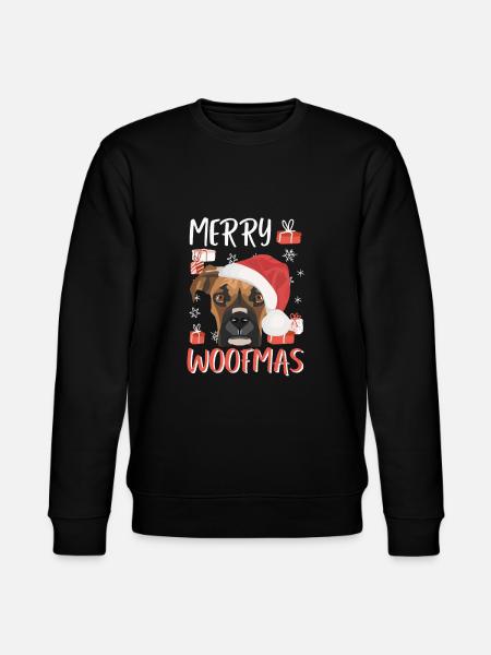 Boxer Merry Christmas - Stanley/Stella CHANGER Unisex Organic Sweatshirt - black